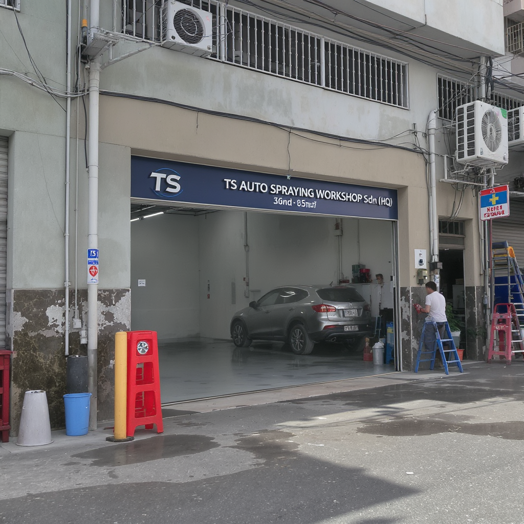 TS Auto Spraying Workshop Sdn Bhd (HQ) - Ampang 东顺企业喷漆厂 (总行)-安邦 1 Bengkel Cat Kereta TS Auto Ampang – Kilang Cat Pintar