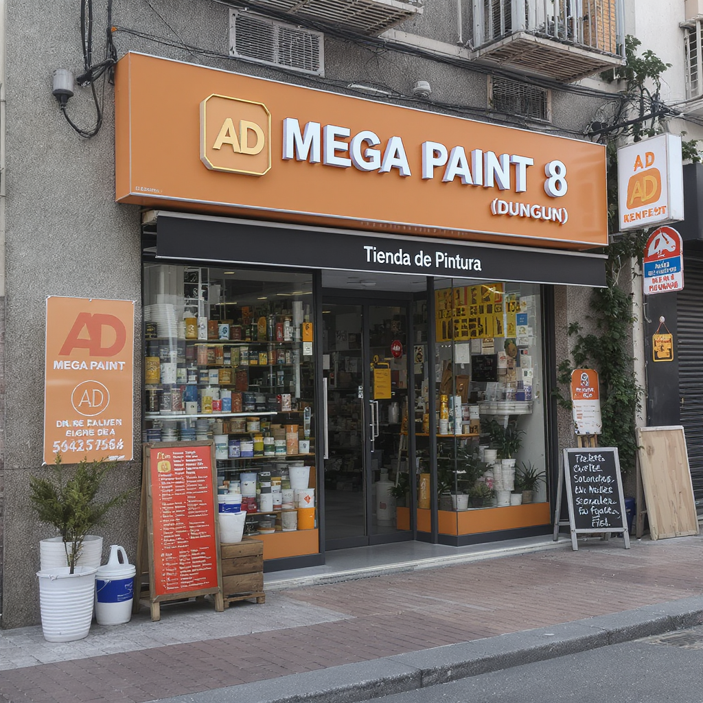AD Mega Paint 8 (Dungun) 1 Cat Dungun AD Mega Paint 8 Paling Heb