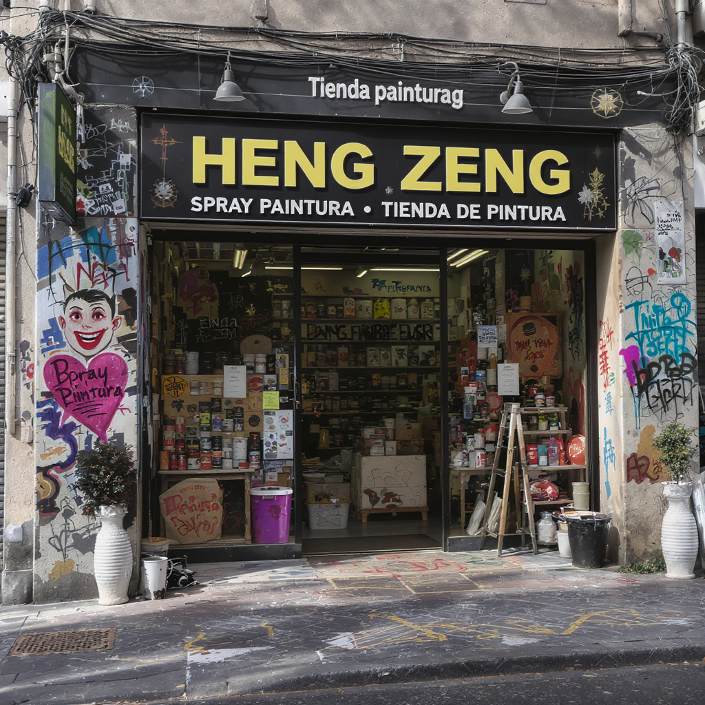 HENG ZENG spray painting 1 Cat Sembur Cat Henna Zeng | Seni Lukisan Spray